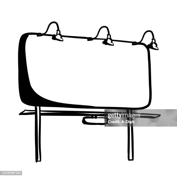 billboardclassicroadsignageink - blank interstate sign stock illustrations