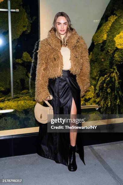 Cara Delevingne attends the Burberry 57th Street store reopening on October 16, 2024 in New York City.