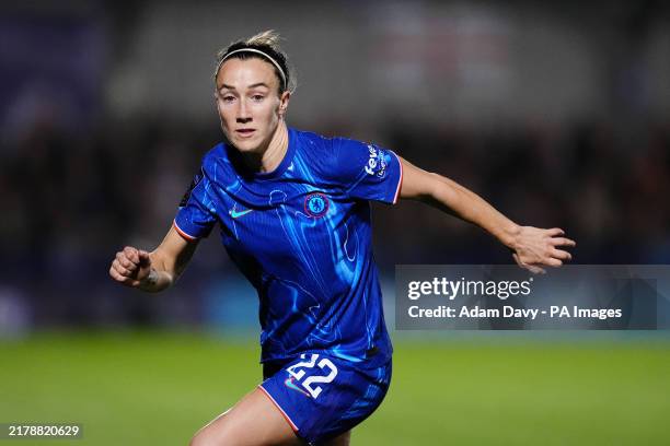 Chelsea's Lucy Bronze during the Barclays Women's Super League match at Kingsmeadow, London. Picture date: Sunday October 20, 2024.