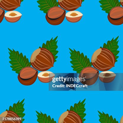 Hazelnut seamless pattern Hazelnut seamless pattern