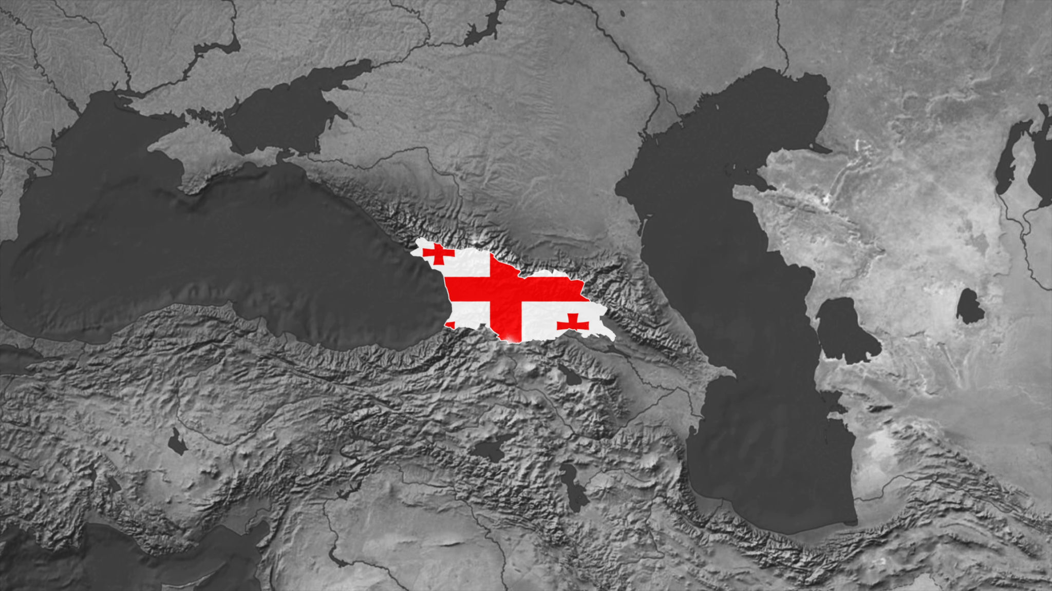 World Map with Georgia Flag Overlay World Map with Georgia Flag Overlay