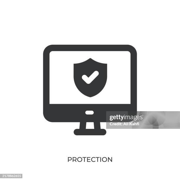 protection glyph solid icon. solid icon that can be applied anywhere, simple, pixel perfect and modern style - security camera isolated stock illustrations