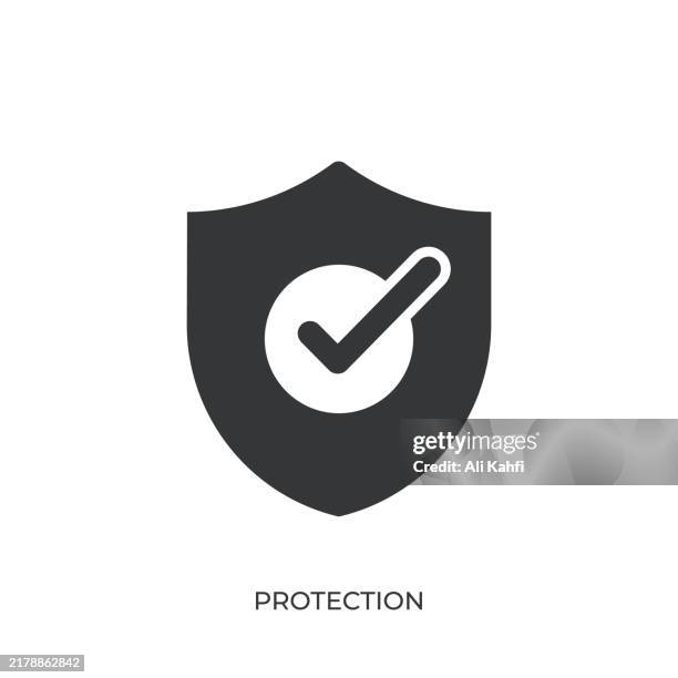 protection glyph solid icon. solid icon that can be applied anywhere, simple, pixel perfect and modern style - certificate-icon stock illustrations