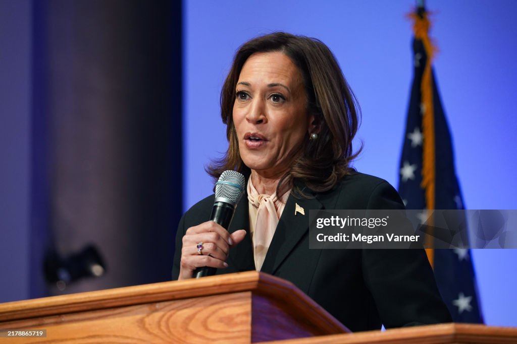 Democratic Presidential Nominee Kamala Harris Campaigns In Georgia