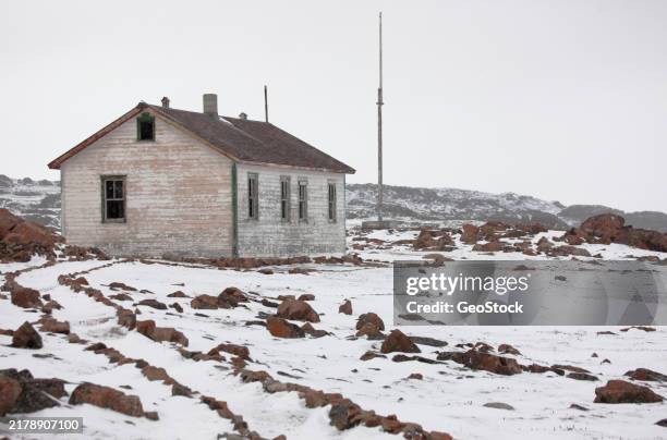Abandoned Hudsons Bay Trading Post Historic High-Res Stock Photo