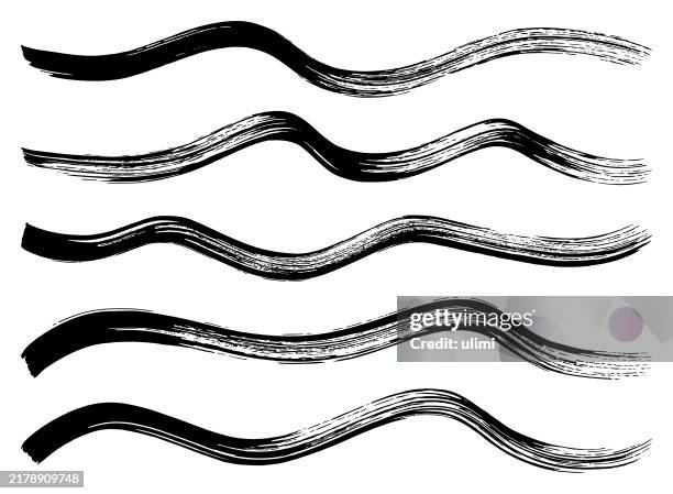 ilustrações de stock, clip art, desenhos animados e ícones de paint brush strokes - rímel