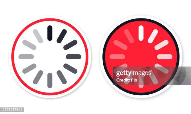 loading in progress indicator cursor design element - slow computer stock illustrations