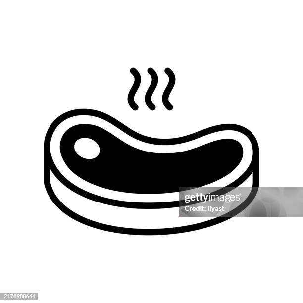 a simple line drawing of a steak - filet mignon stock illustrations