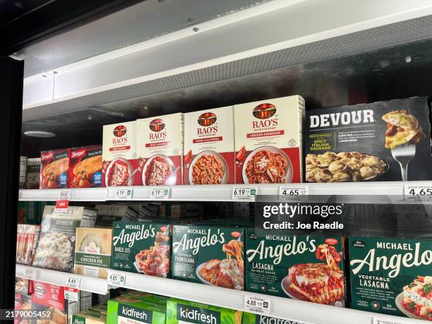 Ready to eat meals sit on stores shelf in a grocery store on October 17, 2024 in Miami, Florida. Products tested by the Agriculture Department’s Food...