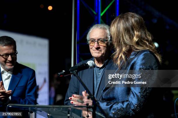 Tribeca CEO and founder Jane Rosenthal speaks during the opening ceremony of Tribeca Festival Lisbon on October 17, 2024 in Lisbon, Portugal.