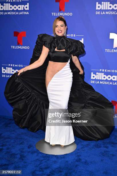 Alicia Machado attends the 2024 Billboard Latin Music Awards at The Mediapro Studio on October 17, 2024 in Medley, Florida.