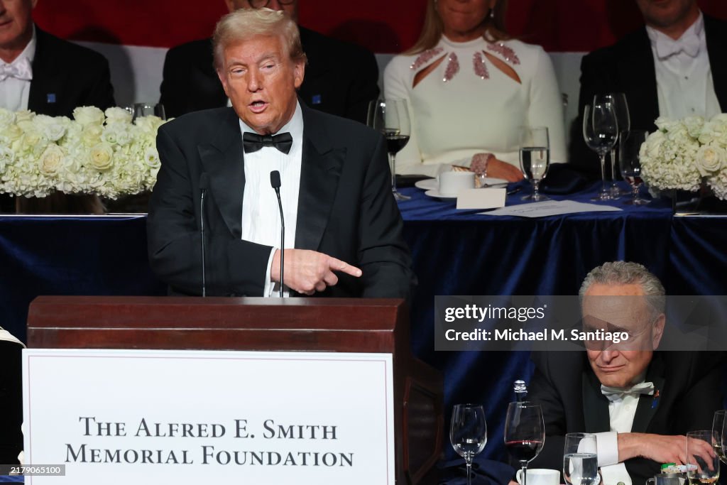 Former President Donald Trump Attends Alfred E. Smith Dinner In New York