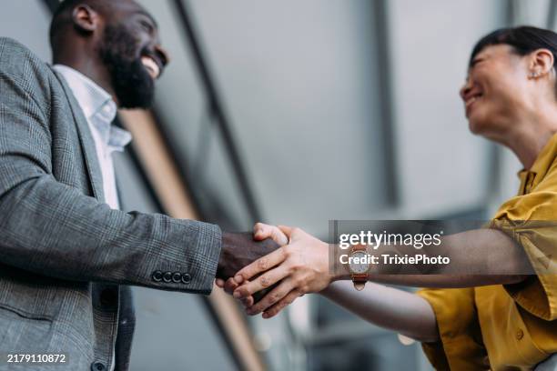 successful partnership. - recruiter stockfoto's en -beelden