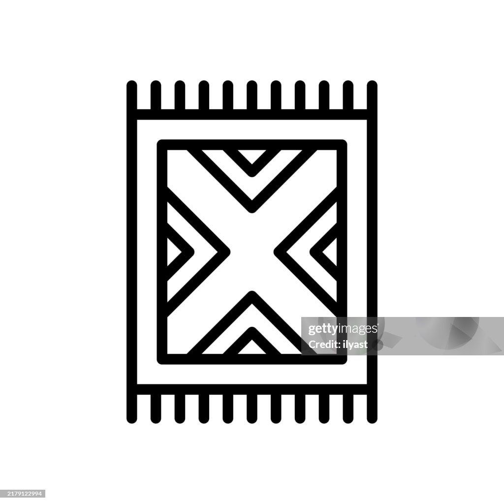 Draw 4 Rug A Simple Line Drawing Of A Rug High-Res Vector Graphic - Getty Images
