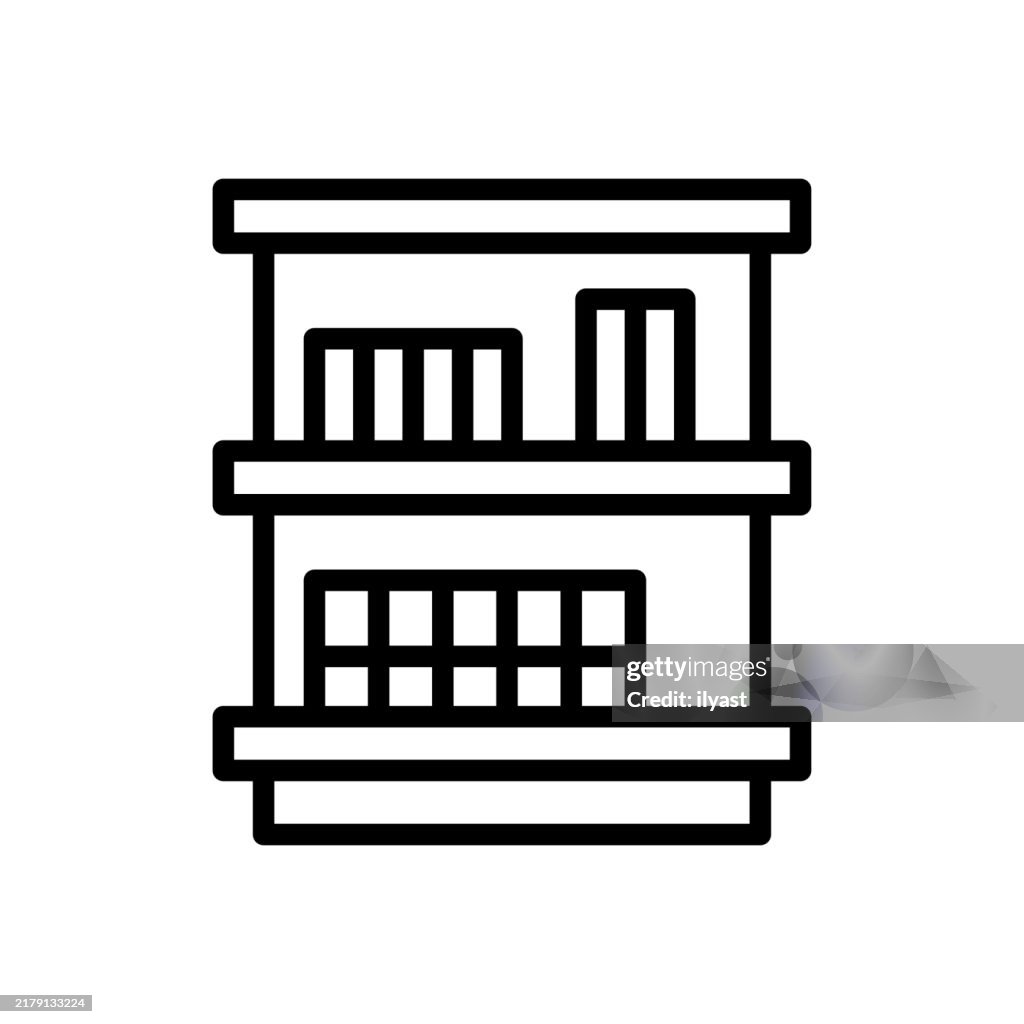 A simple line drawing of a Bookshelf