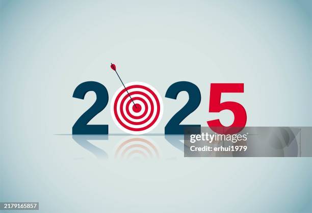 hit 2025 - perfect timing stock illustrations