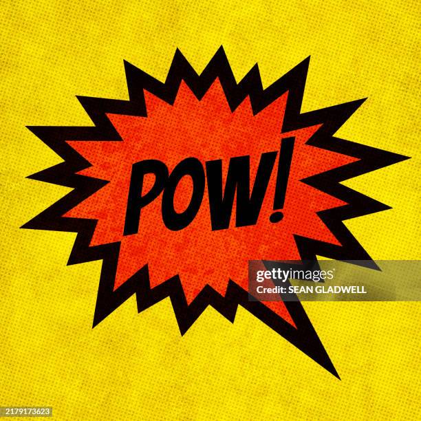 comic pow - pow sign stock pictures, royalty-free photos & images