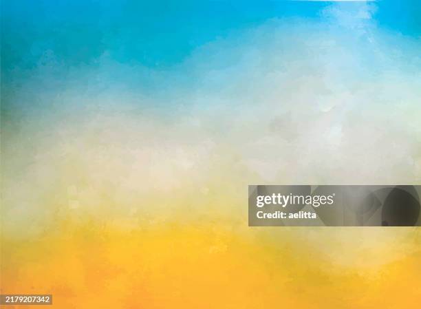 abstract watercolor background. summer. - red and yellow background stock illustrations
