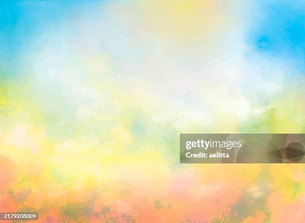 abstract watercolor background. summer. - spring watercolor background stock illustrations