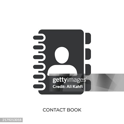 Contact Book glyph solid icon. Solid icon that can be applied anywhere, simple, pixel perfect and modern style Contact Book glyph solid icon. Solid icon that can be applied anywhere, simple, pixel perfect and modern style