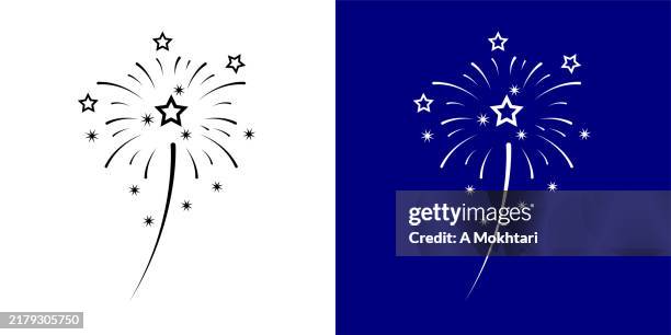 stockillustraties, clipart, cartoons en iconen met firework icon. - vuurwerkshow