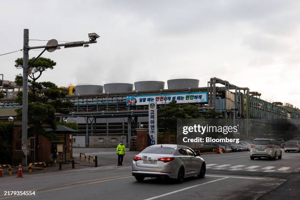Korea Zinc Co. Smelting factory in Ulsan, South Korea, on Monday, Oct. 21, 2024. The bitter feud for the world's biggest zinc smelter and an...