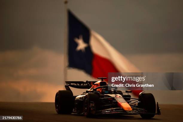 Max Verstappen of the Netherlands driving the Oracle Red Bull Racing RB20 on track during Sprint Qualifying ahead of the F1 Grand Prix of United...