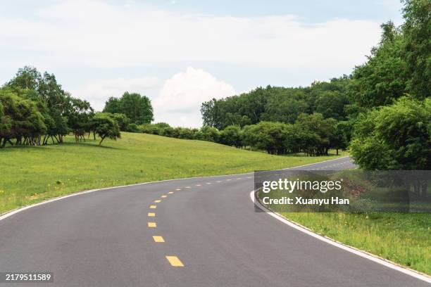 rural roads in summer - carretera de campo fotografías e imágenes de stock