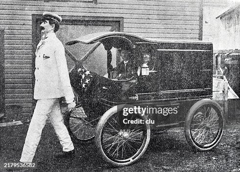Man pulls a carriage Man pulls a carriage