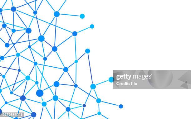 tech grid artificial intelligence abstract background - av node stock illustrations