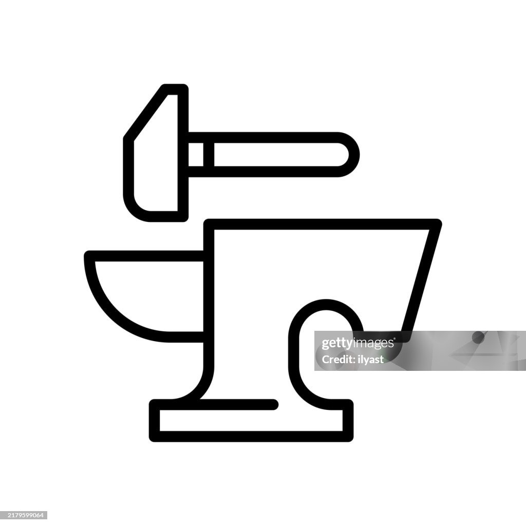 A simple line drawing of an Anvil