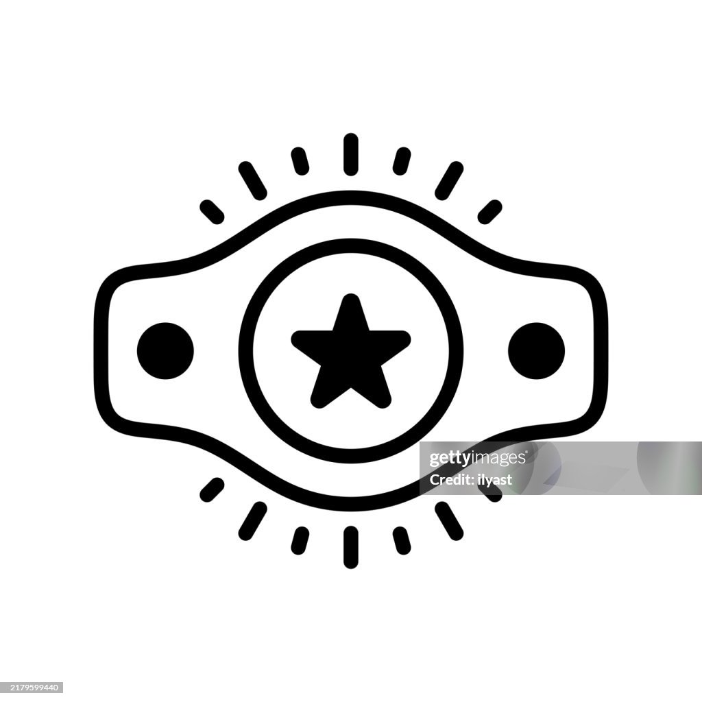A simple line drawing of a Championship Belt