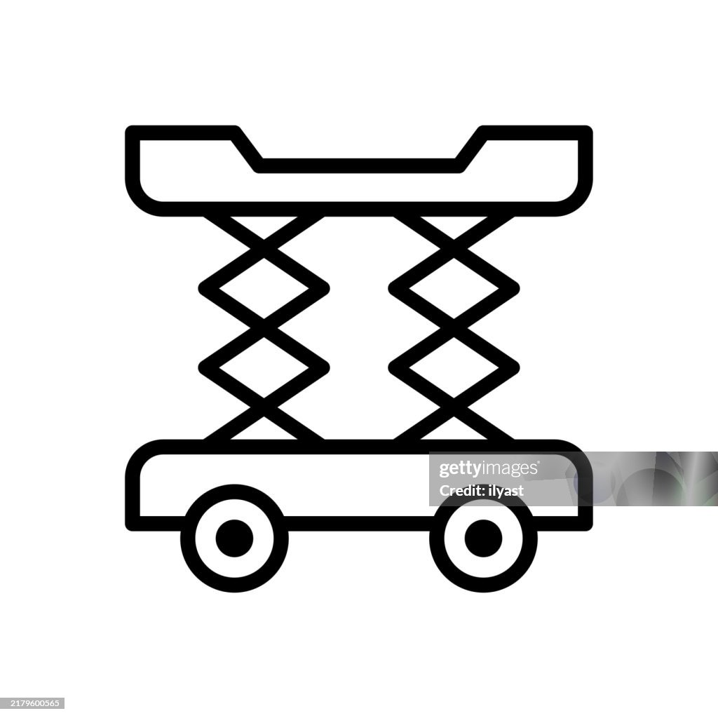 A simple line drawing of a Scissor Lift