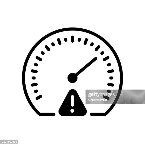A Simple Line Drawing Of A Speedometer High-Res Vector Graphic - Getty ...