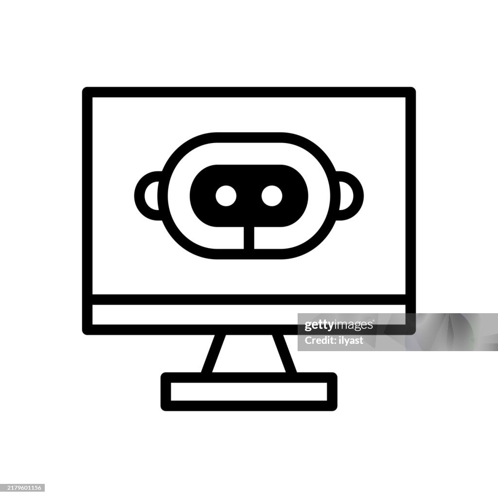 Simple Chatbot Design Draw A Simple Line Drawing Of An Ai Chatbot High-Res Vector Graphic - Getty ...