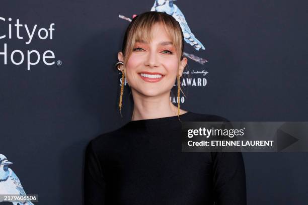 Colombian model Maria Fernanda Aristizabal Urrea arrives for the City of Hope 2024 "Spirit of Life" Gala honoring AEG Presents Chairman and CEO, Jay...