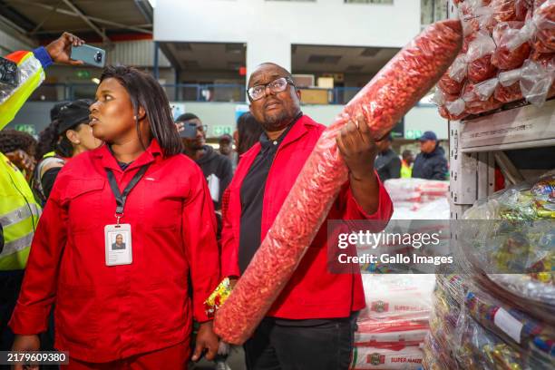 For Community Safety Dr Mgcini Tshwaku and MMC of Health Ennie Makhafola during an inspection at Devland Cash & Carry in Lenasia on October 22, 2024...