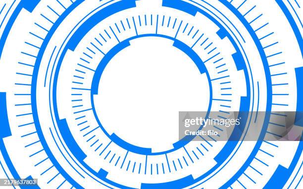 technology focus ai zoom design element background circle frame - lab worker white background stock illustrations