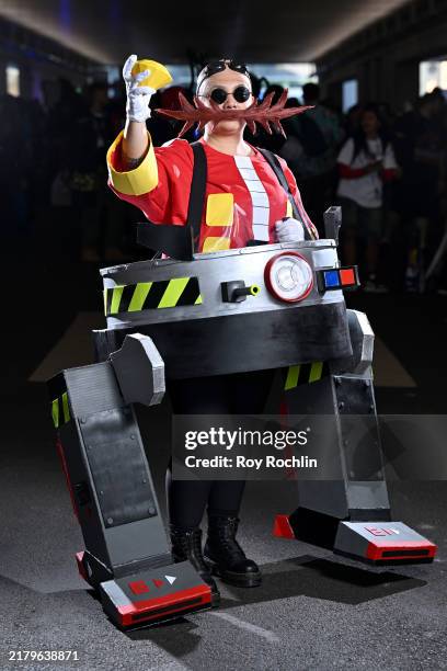 Cosplayer poses as Doctor Eggman during New York Comic Con 2024 at The Jacob K. Javits Convention Center on October 19, 2024 in New York City.