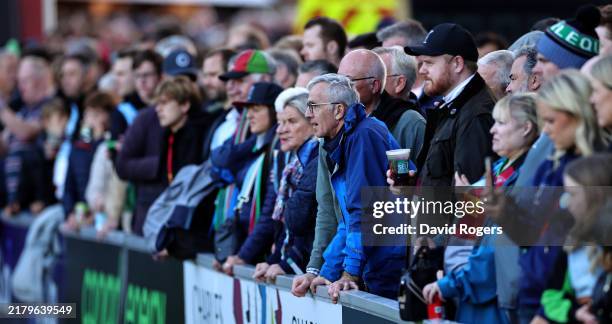 The crowd gather prior to the Gallagher Premiership Rugby match between Harlequins and Bath Rugby at The Stoop on October 19, 2024 in London, England.