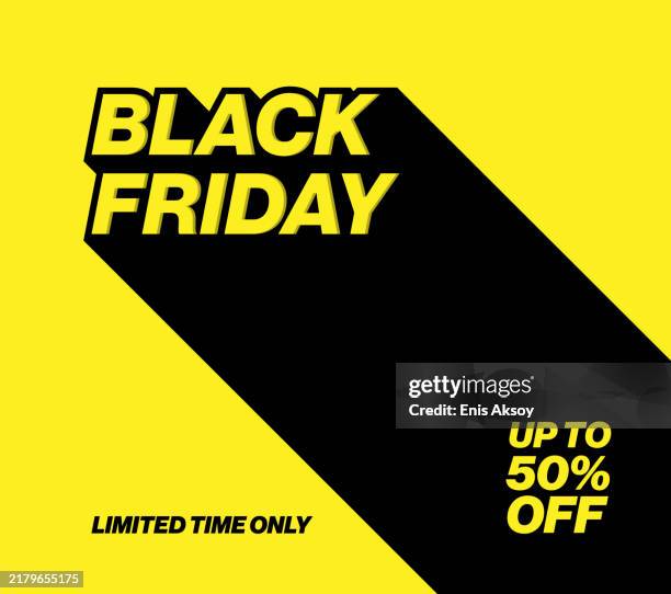 illustrazioni stock, clip art, cartoni animati e icone di tendenza di banner di vendita del black friday: design moderno e minimale con tipografia. modello per annunci promozionali, pubblicitari, web, social media e di moda. - black friday