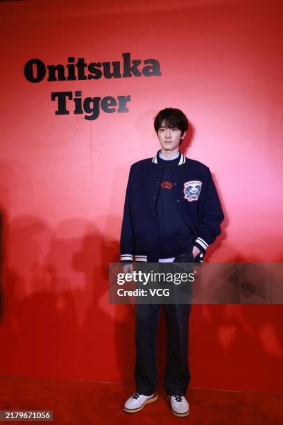 Actor Lin Yi attends the opening ceremony of Onitsuka Tiger concept store on October 19, 2024 in Shanghai, China.