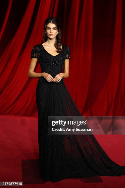 Kaia Gerber attends The Fourth Annual Academy Museum Gala at Academy Museum of Motion Pictures on October 19, 2024 in Los Angeles, California.