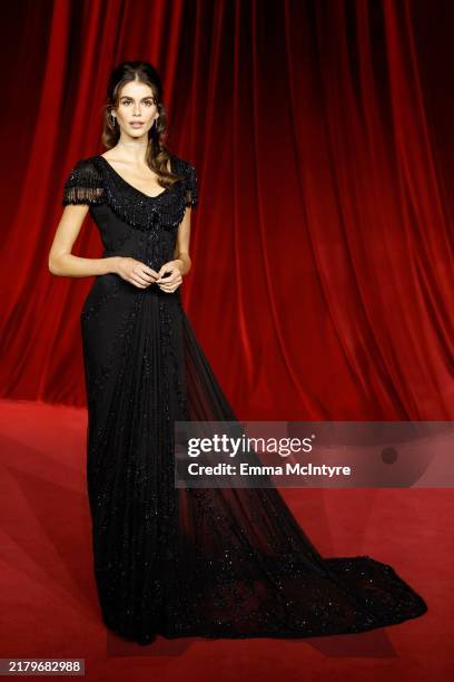 Kaia Gerber attends the Academy Museum of Motion Pictures 4th Annual Gala in Partnership with Rolex at Academy Museum of Motion Pictures on October...