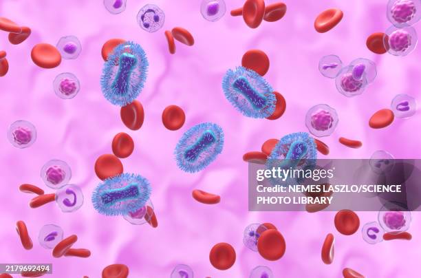 mpox viruses, illustration - core stock illustrations