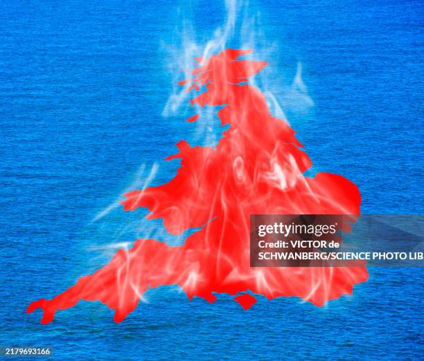 uk heatwave, conceptual illustration - heat map stock illustrations