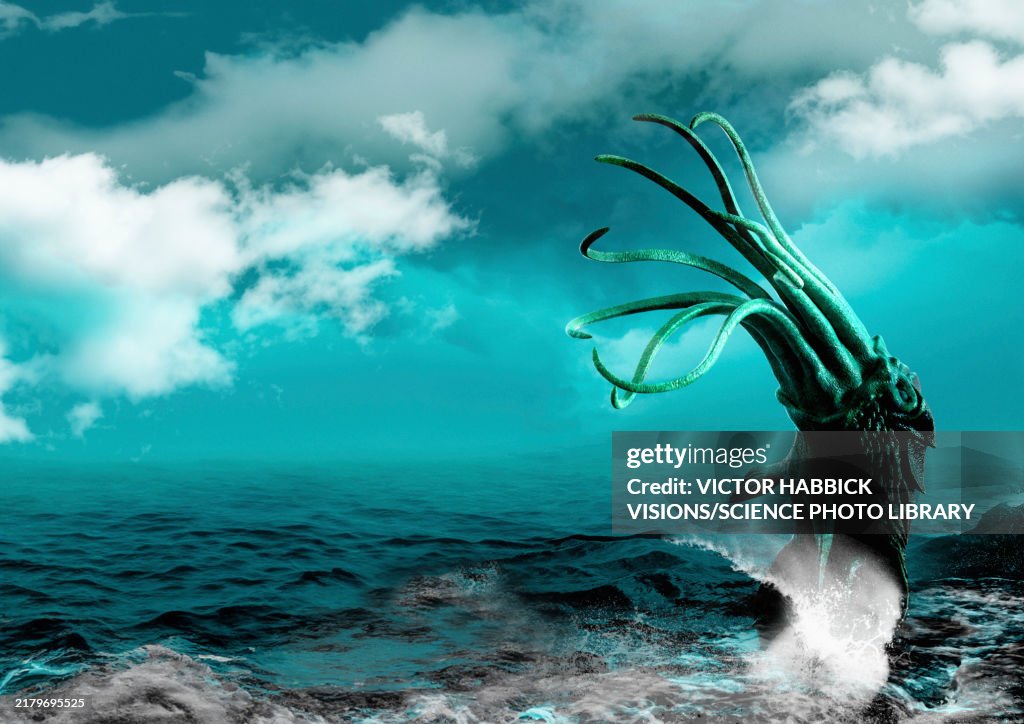 Devmasa Mythological Sea Creature Conceptual Illustration High-Res Vector ...
