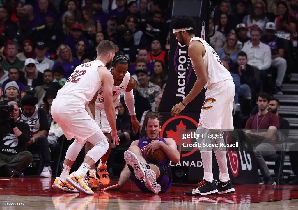 Toronto Raptors Centre TORONTO, ON- OCTOBER 23 - Toronto Raptors center Jakob Poeltl loses ...