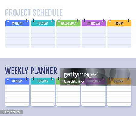 Weekly Planner Project Planner Work Week Schedule Weekly Planner Project Planner Work Week Schedule