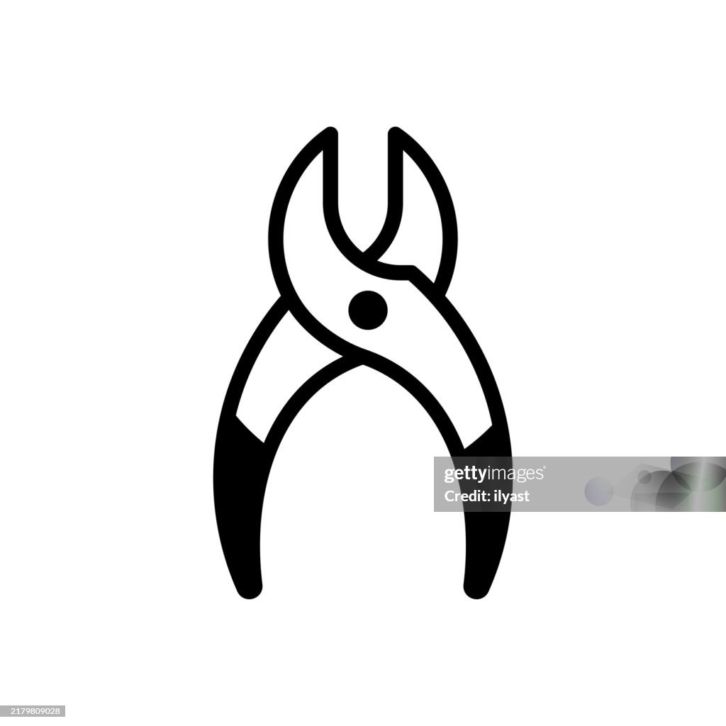 A simple line drawing of a Pliers